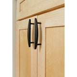 Half Moon 4 in (101.6 mm) Center to Center Matte Black Cabinet Pull