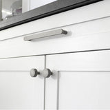 Ribbed 8 in (203.2 mm) Center to Center Matte Black Cabinet Pull