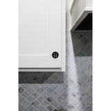 Horizon 1-1/2 in (38 mm) Width Matte Black Cabinet Knob