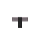 Hapny - Clarity 2 in (51 mm) Length Smoke Acrylic, Matte Black Cabinet T-Knob - Smoke Acrylic,Matte Black
