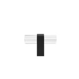 Hapny - Clarity 2 in (51 mm) Length Clear Acrylic, Matte Black Cabinet T-Knob - Clear Acrylic,Matte Black