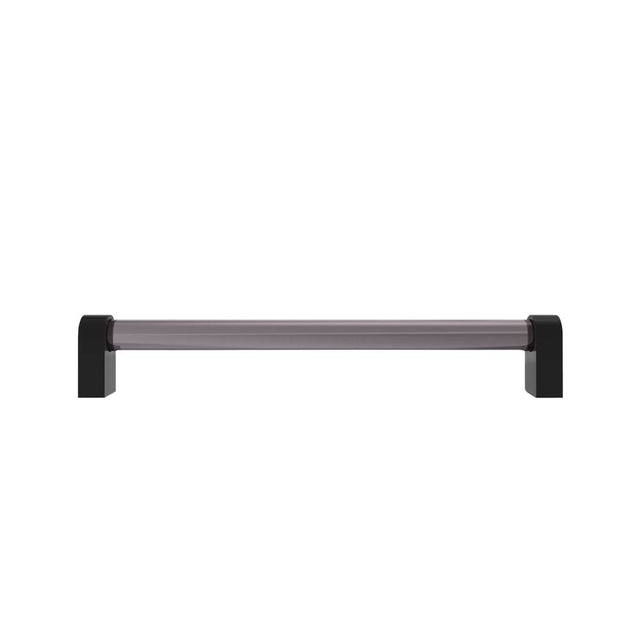 Hapny - Clarity 12 in (304.8 mm) Center to Center Smoke Acrylic, Matte Black Appliance Pull - Smoke Acrylic,Matte Black