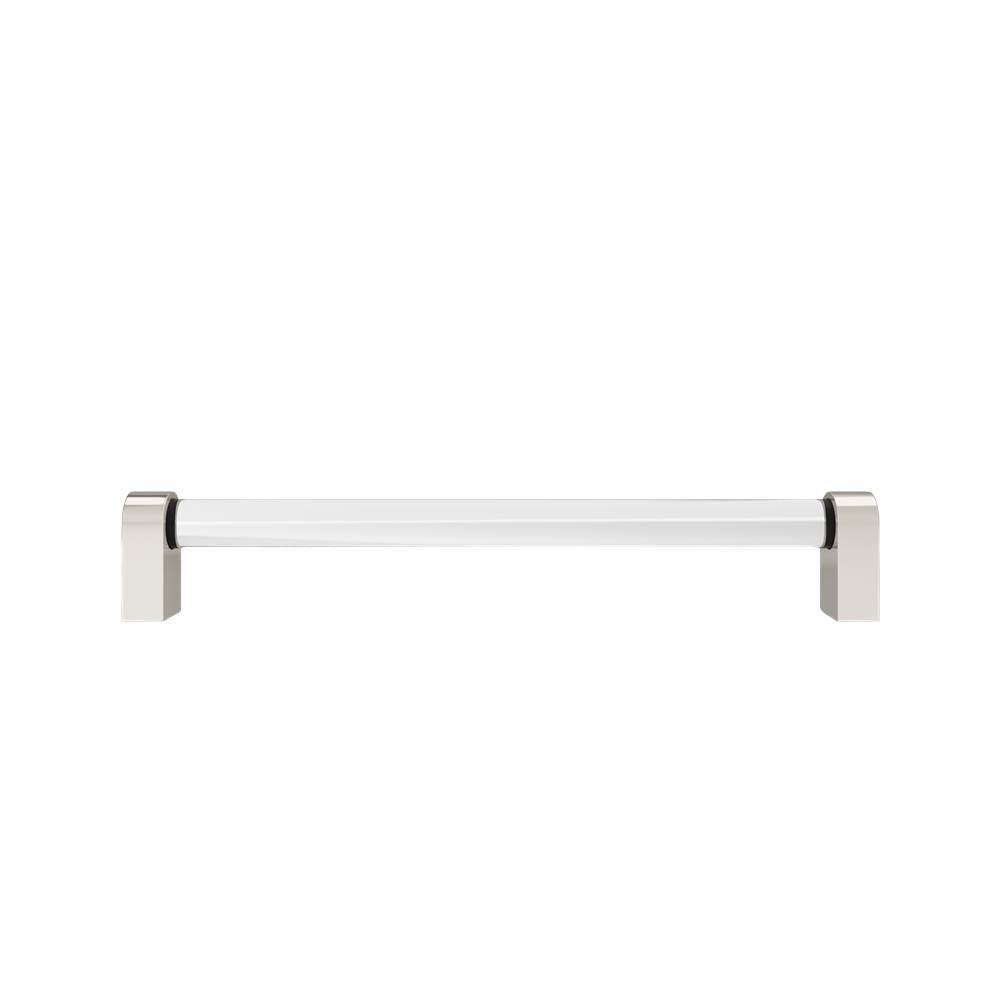Hapny - Clarity 12 in (304.8 mm) Center to Center Clear Acrylic, Polished Nickel Appliance Pull - Clear Acrylic,Polished Nickel