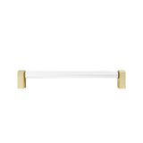 Hapny - Clarity 12 in (304.8 mm) Center to Center Clear Acrylic, Satin Brass Appliance Pull - Clear Acrylic,Satin Brass
