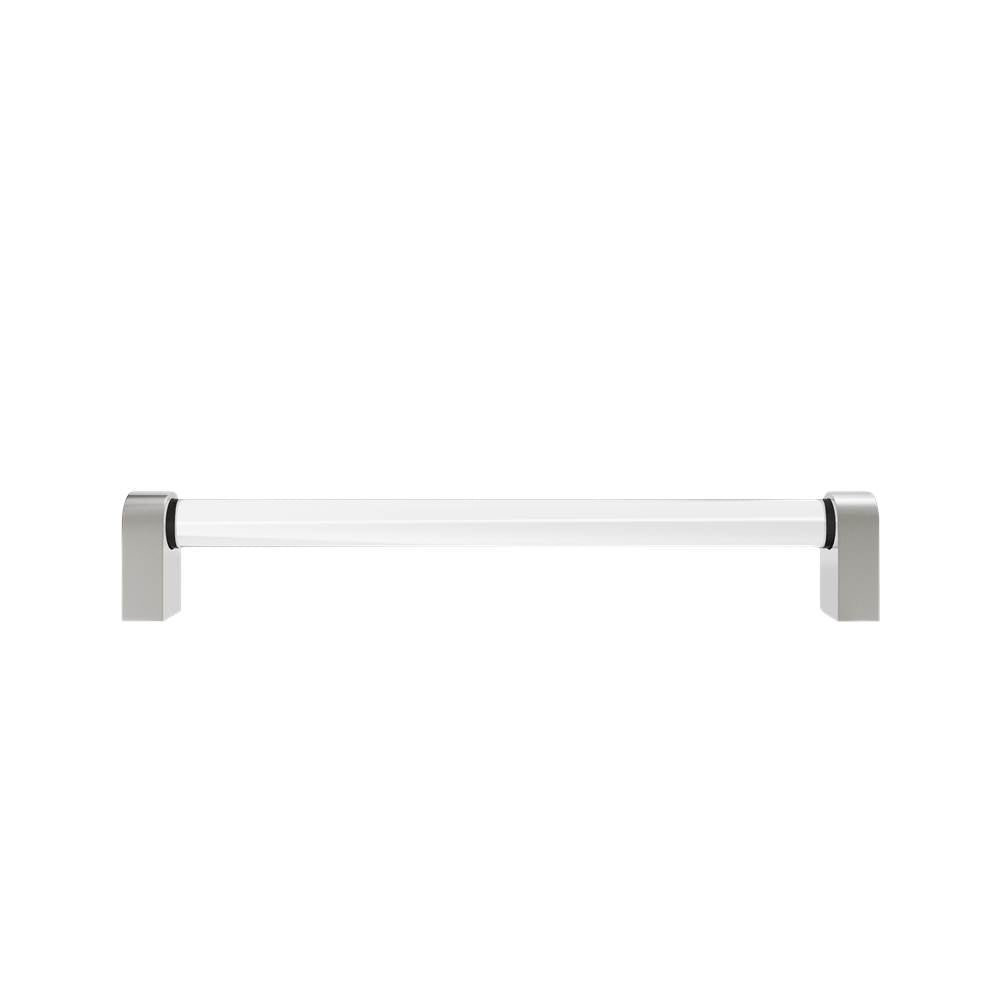 Hapny - Clarity 12 in (304.8 mm) Center to Center Clear Acrylic, Satin Nickel Appliance Pull - Clear Acrylic,Satin Nickel
