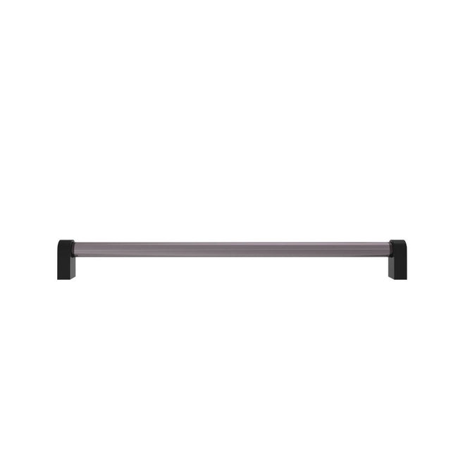 Hapny - Clarity 18 in (457.2 mm) Center to Center Smoke Acrylic, Matte Black Appliance Pull - Smoke Acrylic,Matte Black