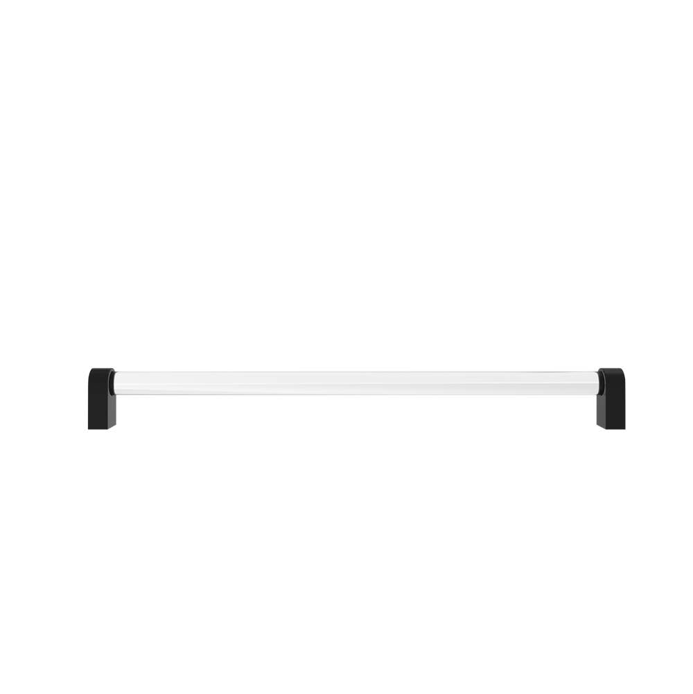 Hapny - Clarity 18 in (457.2 mm) Center to Center Clear Acrylic, Matte Black Appliance Pull - Clear Acrylic,Matte Black