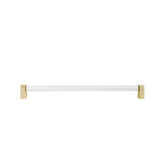 Hapny - Clarity 18 in (457.2 mm) Center to Center Clear Acrylic, Satin Brass Appliance Pull - Clear Acrylic,Satin Brass