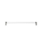 Hapny - Clarity 18 in (457.2 mm) Center to Center Clear Acrylic, Satin Nickel Appliance Pull - Clear Acrylic,Satin Nickel