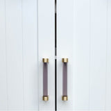 Clarity 3-3/4 in (96 mm) Center to Center Smoke Acrylic, Matte Black Cabinet Pull