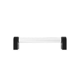 Hapny - Clarity 5 in (128 mm) Center to Center Clear Acrylic, Matte Black Cabinet Pull - Clear Acrylic,Matte Black