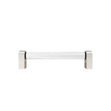 Hapny - Clarity 5 in (128 mm) Center to Center Clear Acrylic, Polished Nickel Cabinet Pull - Clear Acrylic,Polished Nickel