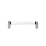 Hapny - Clarity 5 in (128 mm) Center to Center Clear Acrylic, Satin Nickel Cabinet Pull - Clear Acrylic,Satin Nickel