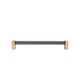 Hapny - Clarity 8 in (203.2 mm) Center to Center Smoke Acrylic, Satin Brass Cabinet Pull - Smoke Acrylic,Satin Brass