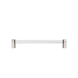 Hapny - Clarity 8 in (203.2 mm) Center to Center Clear Acrylic, Polished Nickel Cabinet Pull - Clear Acrylic,Polished Nickel