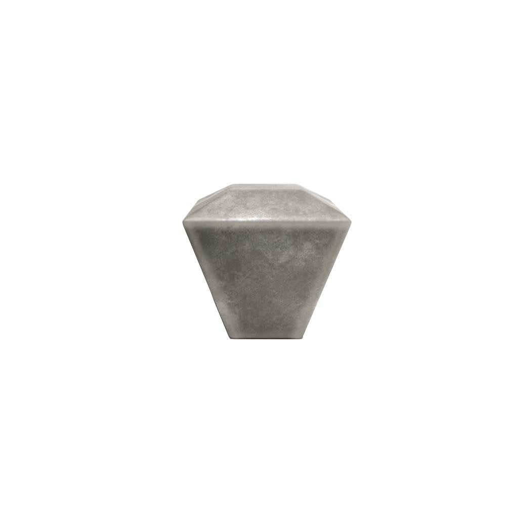 Hapny - Diamond 1-3/8 in (35mm) Width Weathered Nickel Cabinet Knob - Weathered Nickel