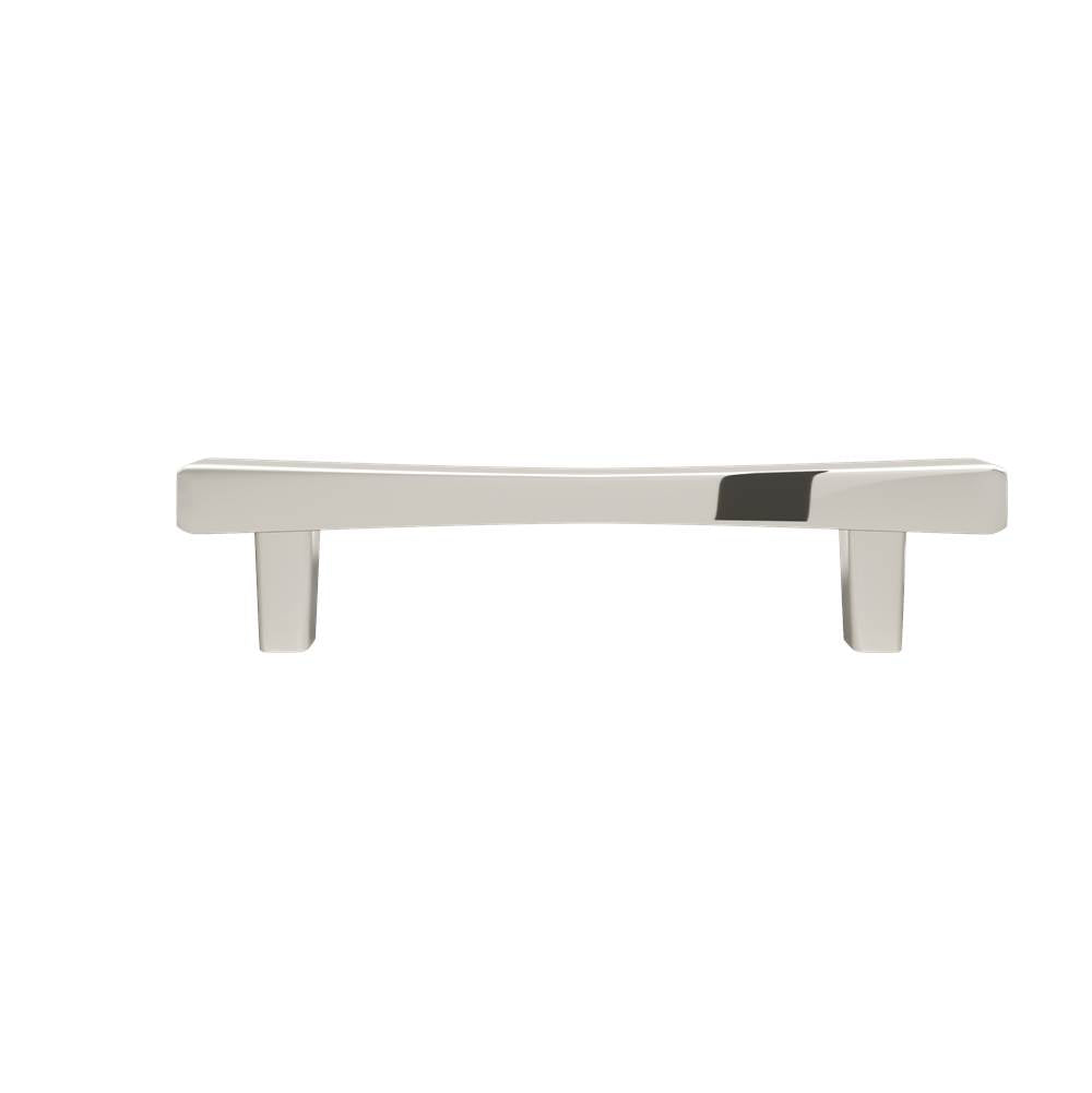 Hapny - Diamond 4 in (101.6 mm) Center to Center Polished Nickel Cabinet Pull - Polished Nickel