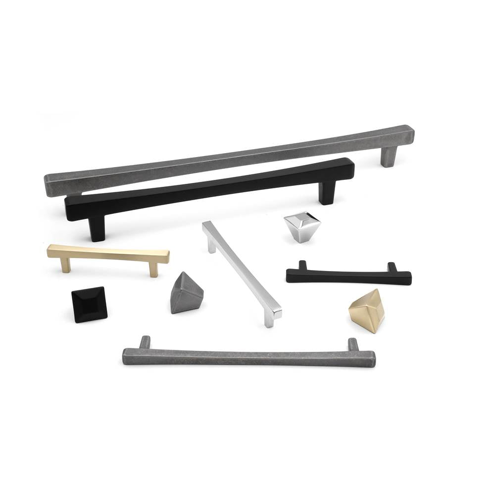 Diamond 6 in (152.4 mm) Center to Center Matte Black Cabinet Pull