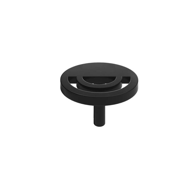 Hapny - Horizon 1-1/2 in (38 mm) Width Matte Black Cabinet Knob - Matte Black
