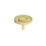 Hapny - Horizon 1-1/2 in (38 mm) Width Satin Brass Cabinet Knob - Satin Brass