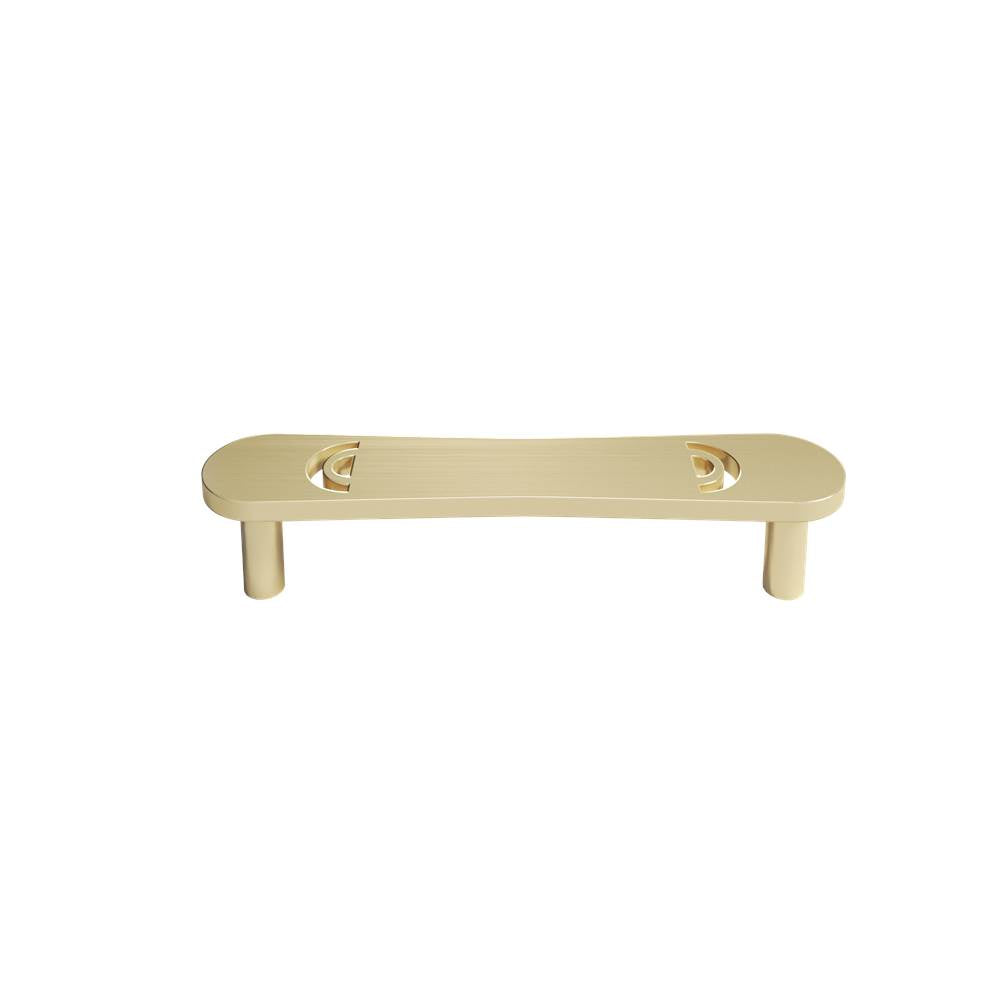 Hapny - Horizon 4 in (101.6 mm) Center to Center Satin Brass Cabinet Pull - Satin Brass