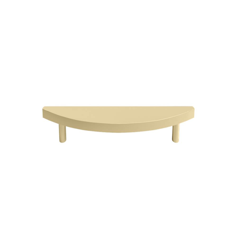 Hapny - Half Moon 4 in (101.6 mm) Center to Center Satin Brass Cabinet Pull - Satin Brass