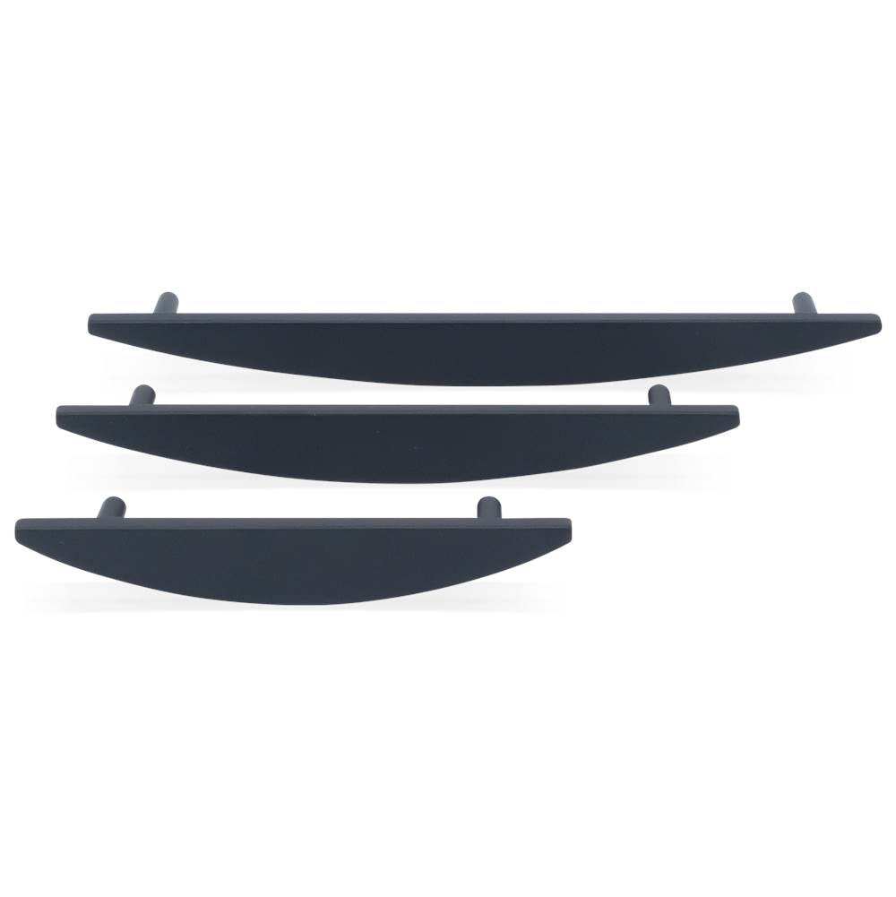 Half Moon 4 in (101.6 mm) Center to Center Matte Black Cabinet Pull