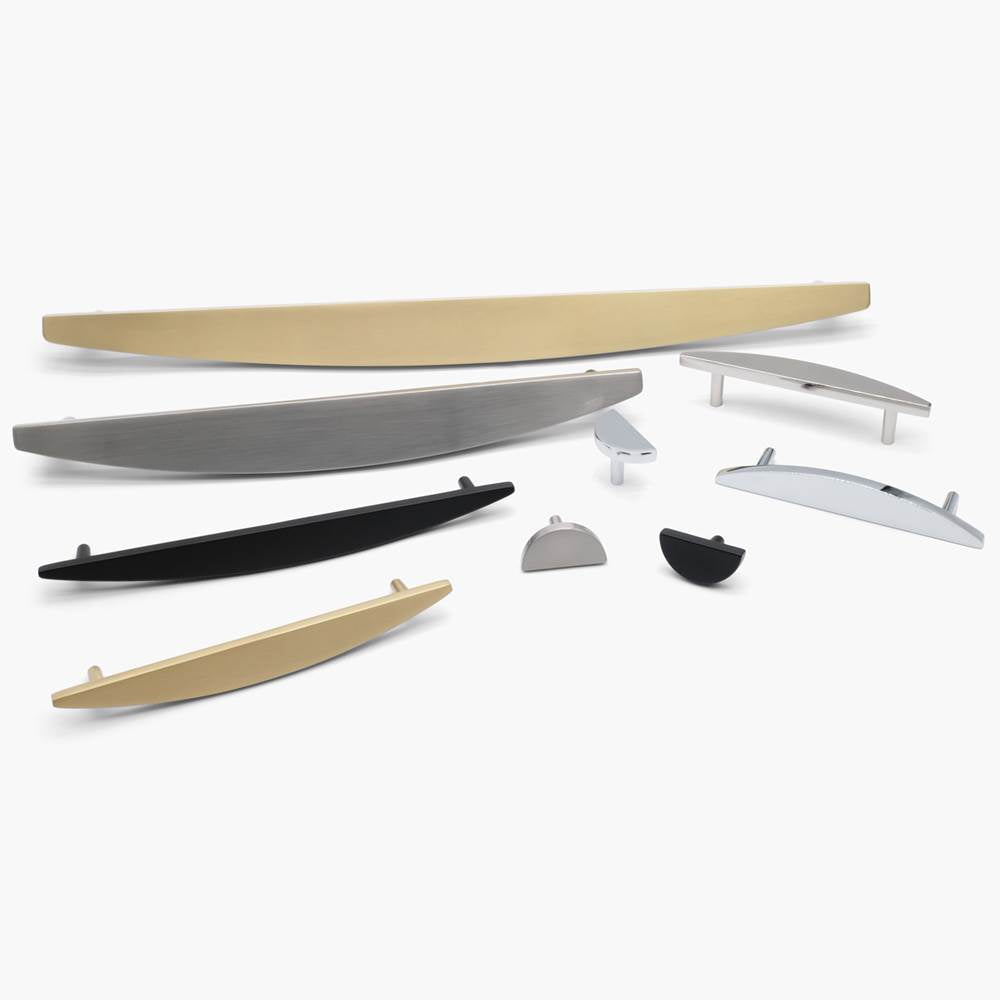 Half Moon 4 in (101.6 mm) Center to Center Matte Black Cabinet Pull