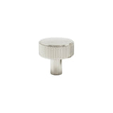 Hapny - Ribbed 1-3/8 in (35 mm) Width Polished Nickel Cabinet Knob - Polished Nickel