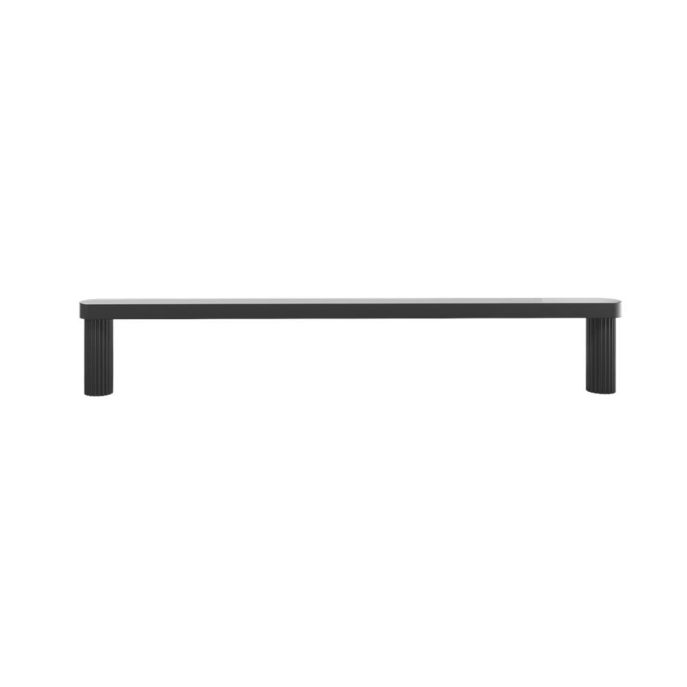 Hapny - Ribbed 12 in (304.8 mm) Center to Center Matte Black Appliance Pull - Matte Black