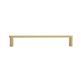 Hapny - Ribbed 12 in (304.8 mm) Center to Center Satin Brass Appliance Pull - Satin Brass