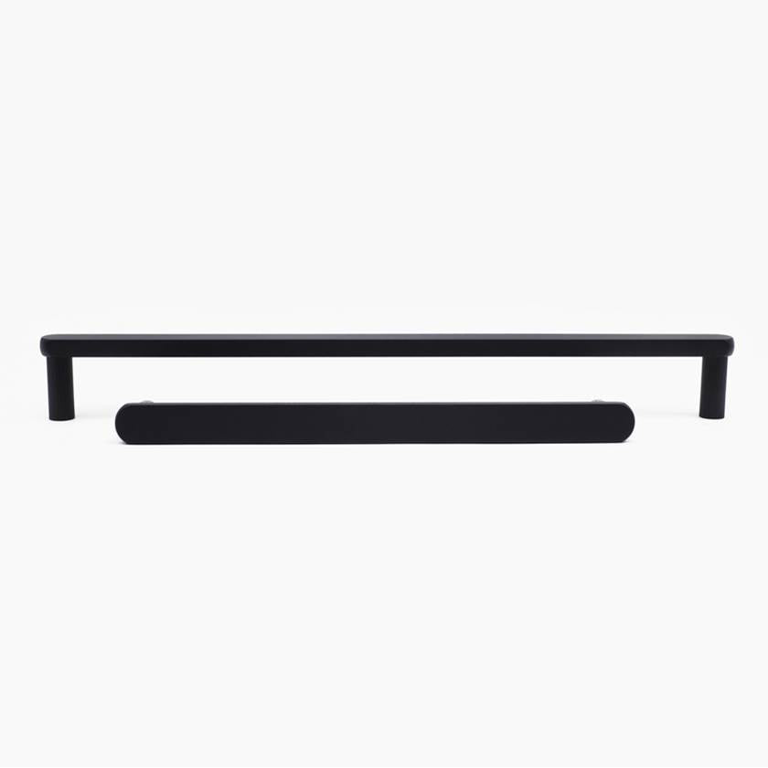 Ribbed 18 in (457.2 mm) Center to Center Matte Black Appliance Pull