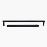 Ribbed 12 in (304.8 mm) Center to Center Matte Black Appliance Pull
