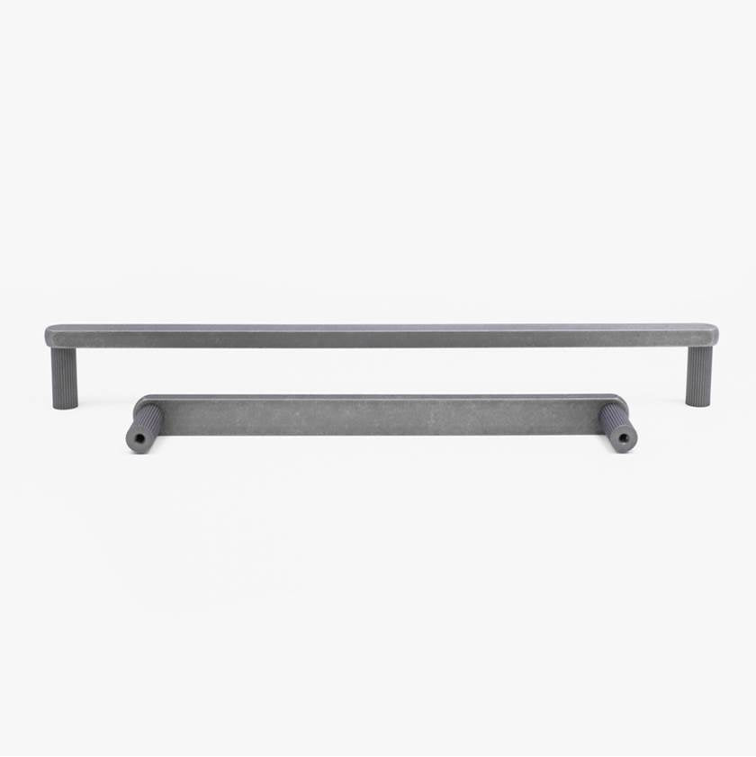 Ribbed 12 in (304.8 mm) Center to Center Matte Black Appliance Pull