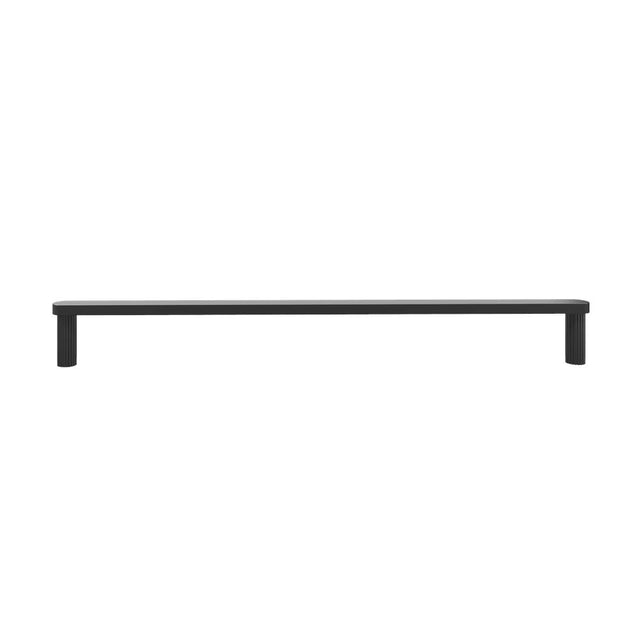 Hapny - Ribbed 18 in (457.2 mm) Center to Center Matte Black Appliance Pull - Matte Black