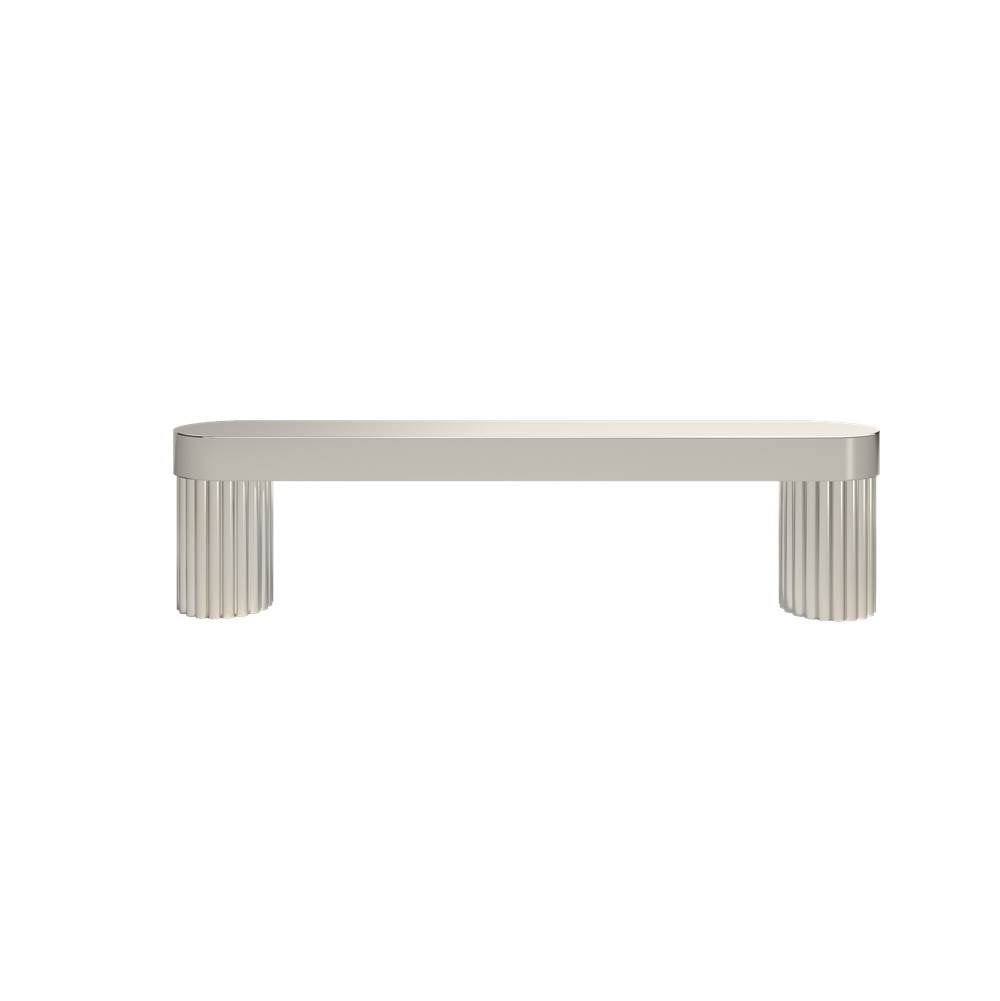 Hapny - Ribbed 3-3/4 in (96 mm) Center to Center Polished Nickel Cabinet Pull - Polished Nickel