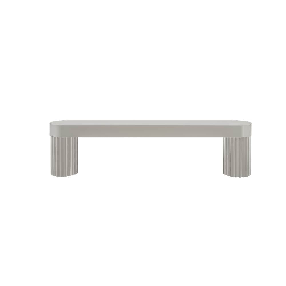Hapny - Ribbed 3-3/4 in (96 mm) Center to Center Satin Nickel Cabinet Pull - Satin Nickel