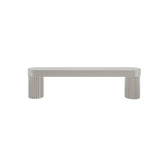 Hapny - Ribbed 3-3/4 in (96 mm) Center to Center Satin Nickel Cabinet Pull - Satin Nickel
