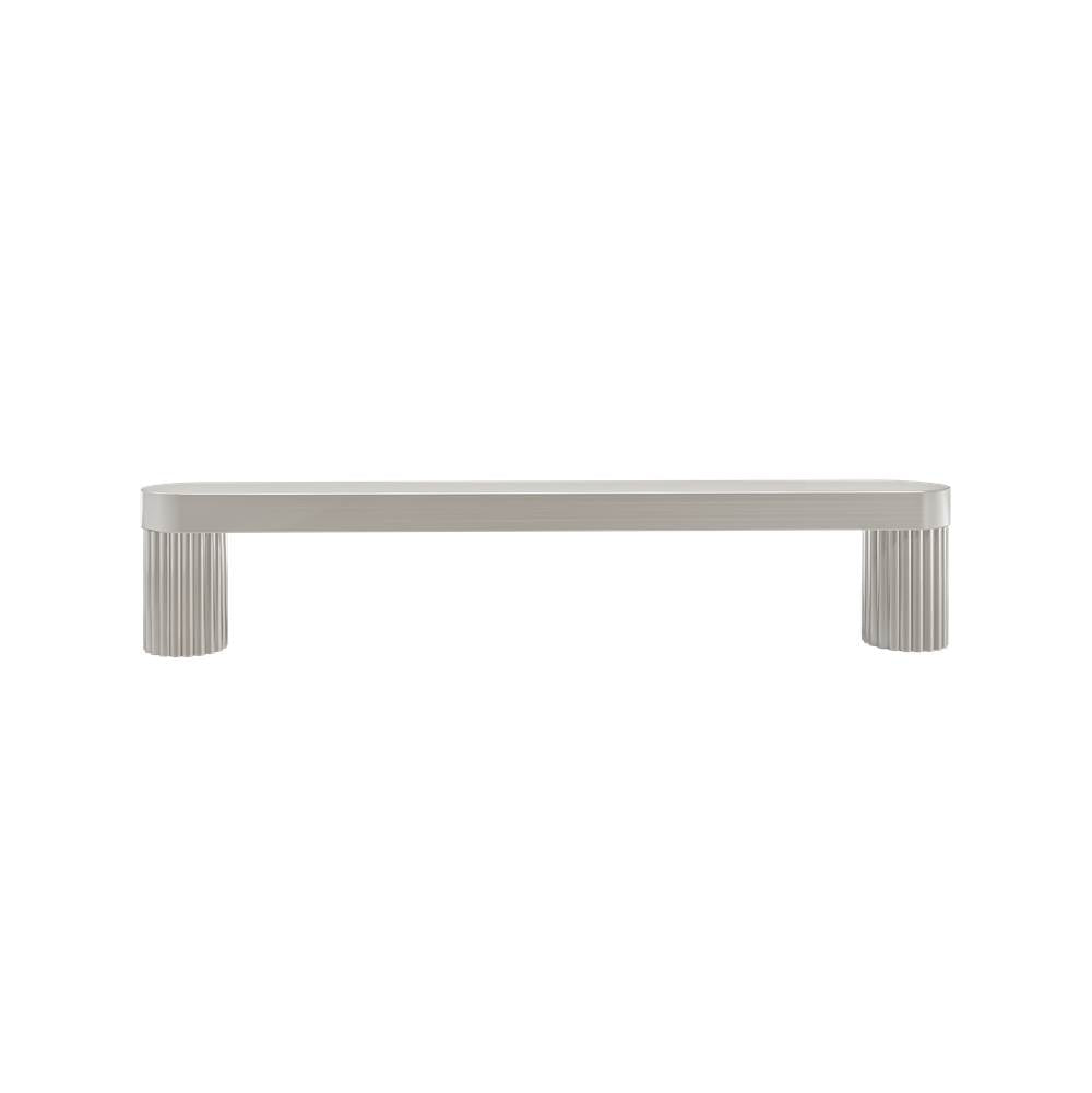 Hapny - Ribbed 5 in (128 mm) Center to Center Satin Nickel Cabinet Pull - Satin Nickel