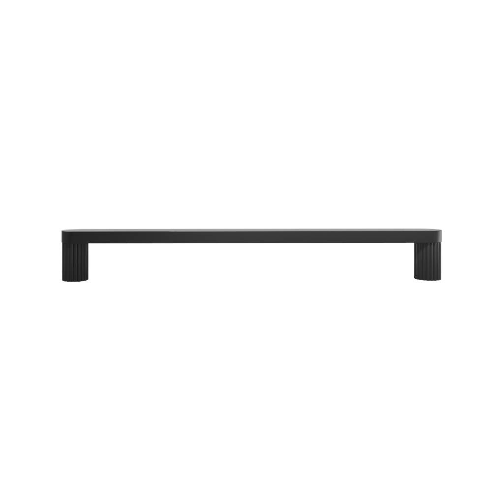 Hapny - Ribbed 8 in (203.2 mm) Center to Center Matte Black Cabinet Pull - Matte Black