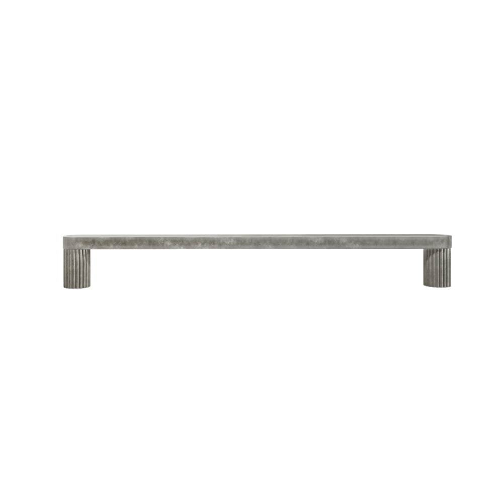 Hapny - Ribbed 8 in (203.2 mm) Center to Center Weathered Nickel Cabinet Pull - Weathered Nickel