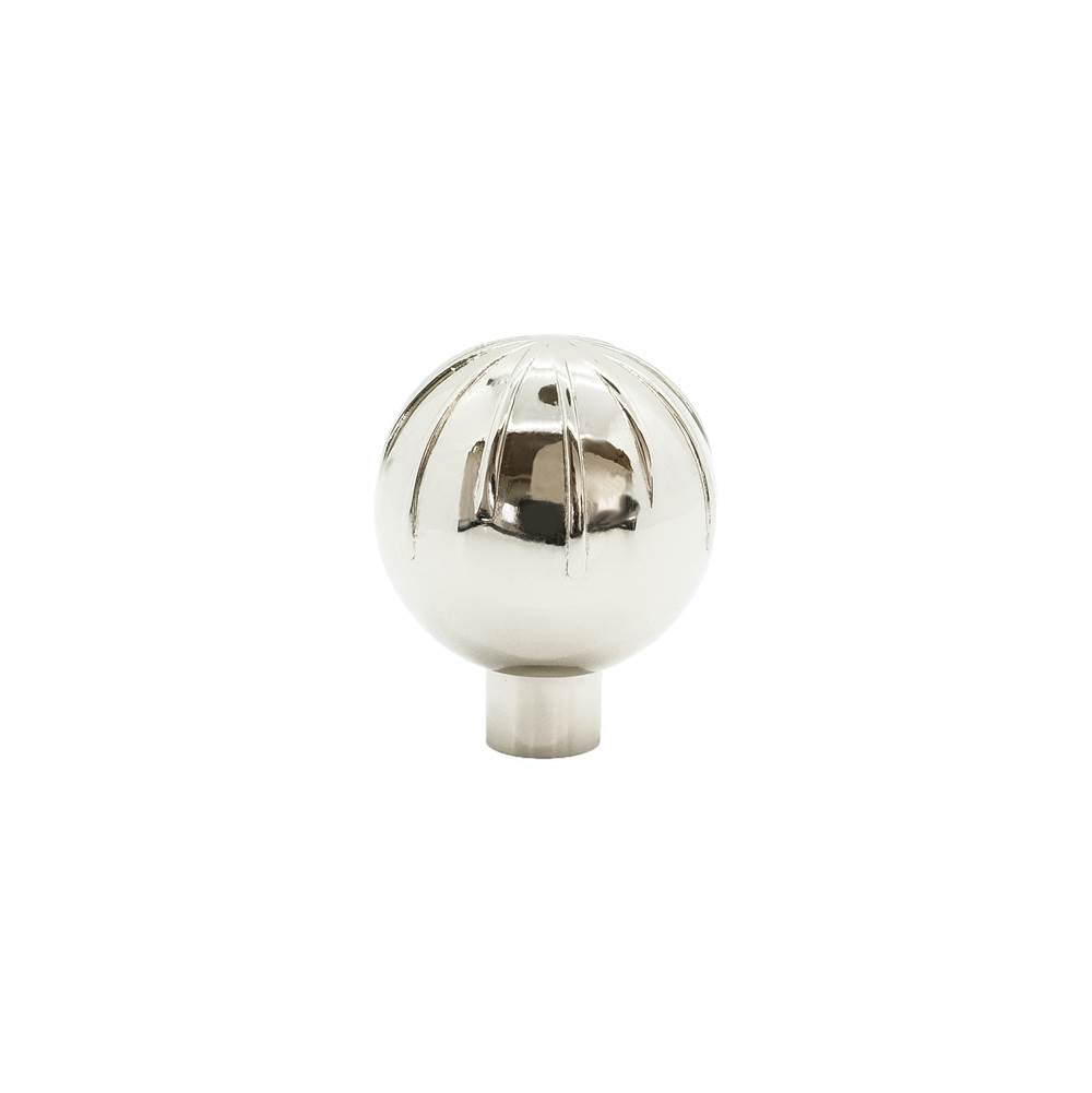 Hapny - Sunburst 1-3/8 in (35 mm) Width Polished Nickel Cabinet Knob - Polished Nickel