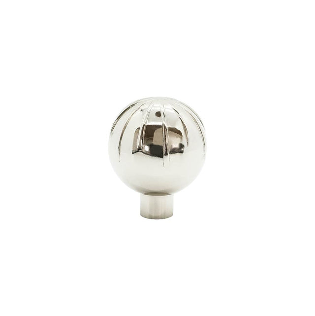 Hapny - Sunburst 1-3/8 in (35 mm) Width Polished Nickel Cabinet Knob - Polished Nickel