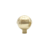 Hapny - Sunburst 1-3/8 in (35 mm) Width Satin Brass Cabinet Knob - Satin Brass