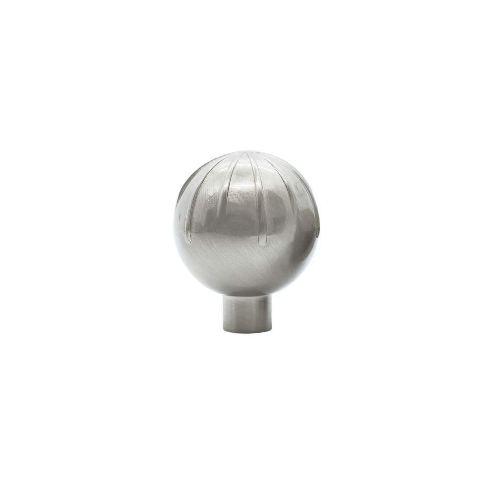 Hapny - Sunburst 1-3/8 in (35 mm) Width Satin Nickel Cabinet Knob - Satin Nickel