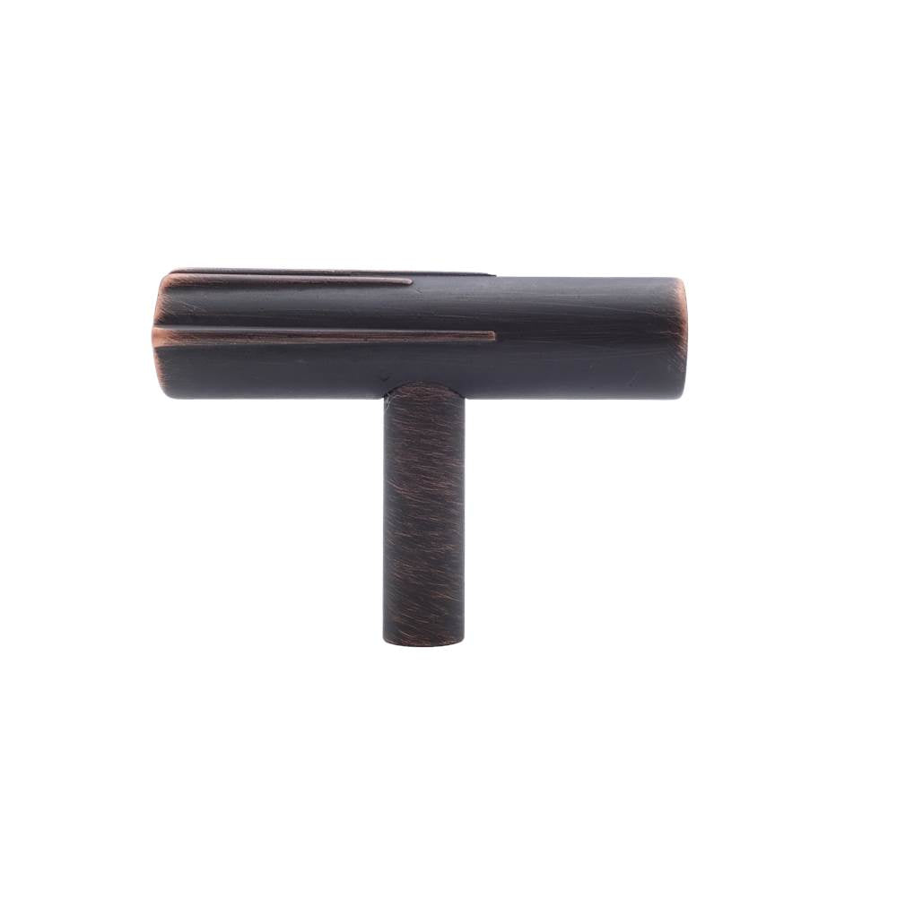 Hapny - Sunburst 1-15/16 in (50 mm) Length Venetian Bronze Cabinet T-Knob - Venetian Bronze