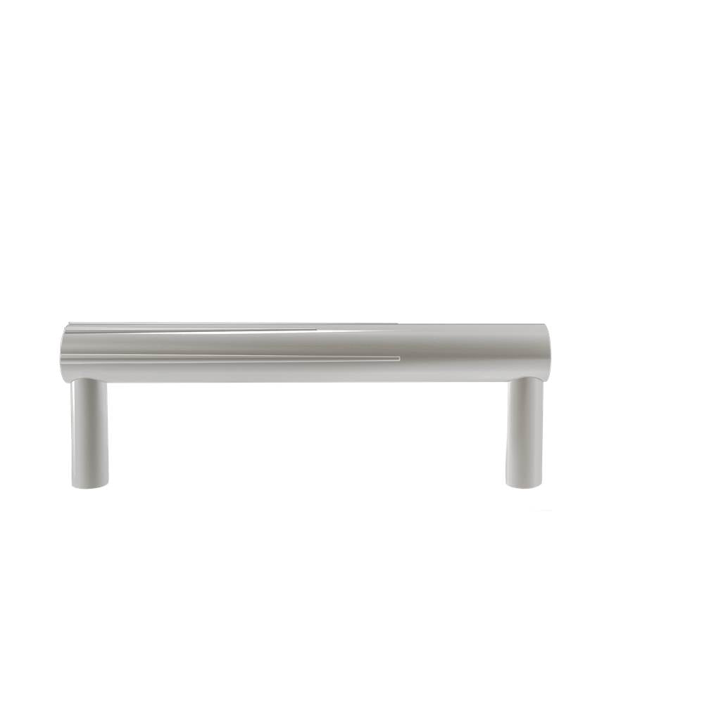 Hapny - Sunburst 4 in (101.6 mm) Center to Center Length Satin Nickel Cabinet Pull - Satin Nickel