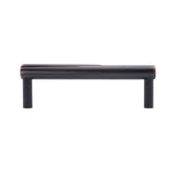 Hapny - Sunburst 4 in (101.6 mm) Center to Center Length Venetian Bronze Cabinet Pull - Venetian Bronze