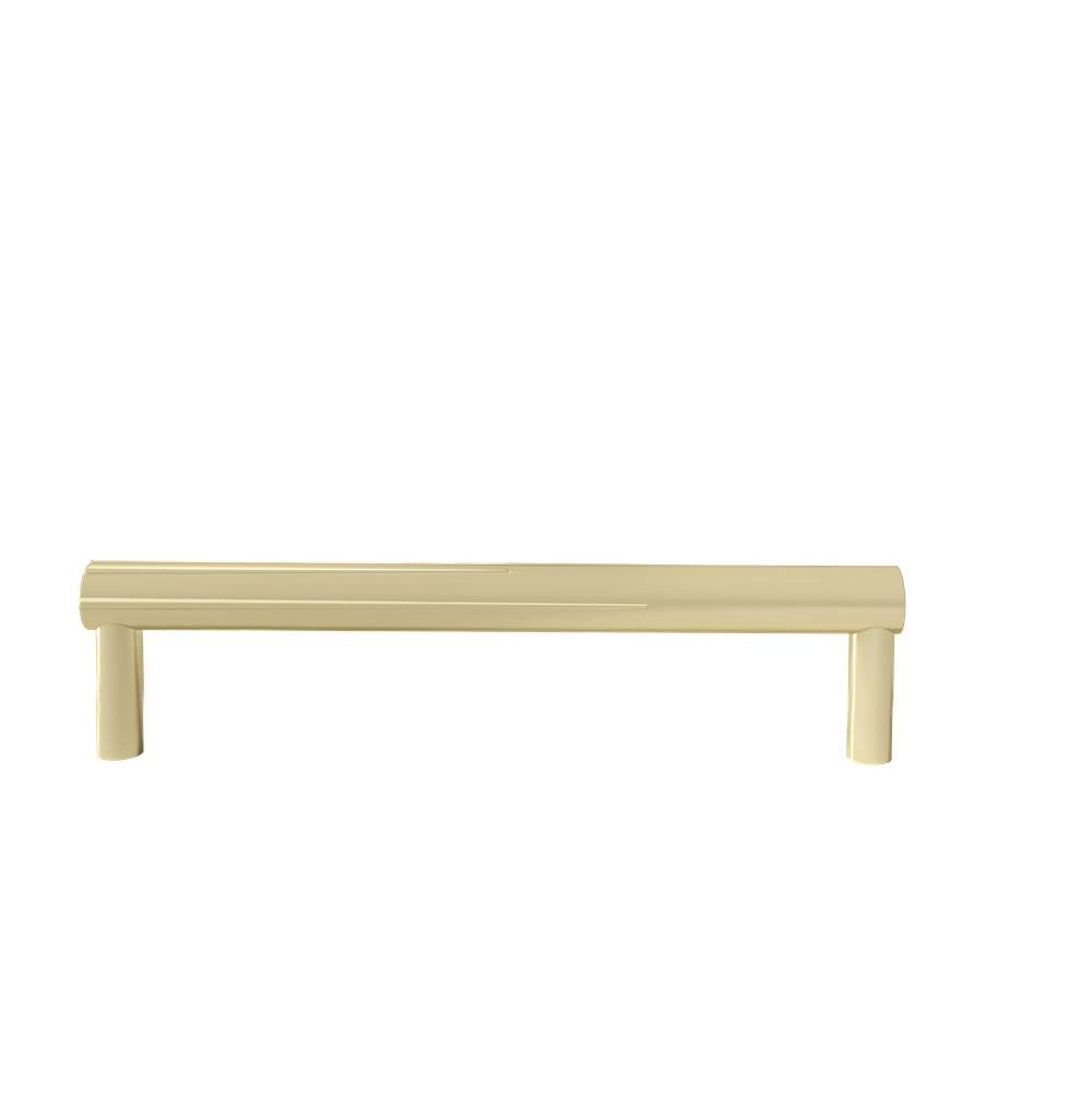 Hapny - Sunburst 6 in (152.4 mm) Center to Center Satin Brass Cabinet Pull - Satin Brass