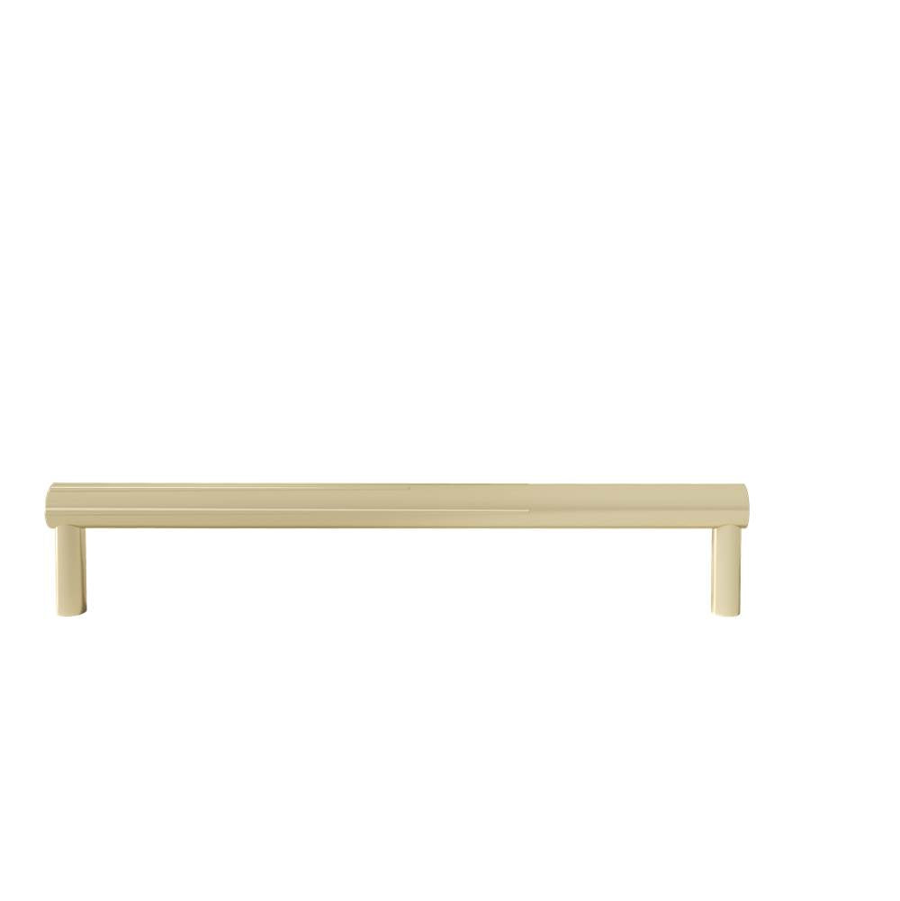Hapny - Sunburst 8 in (203.2 mm) Center to Center Satin Brass Cabinet Pull - Satin Brass